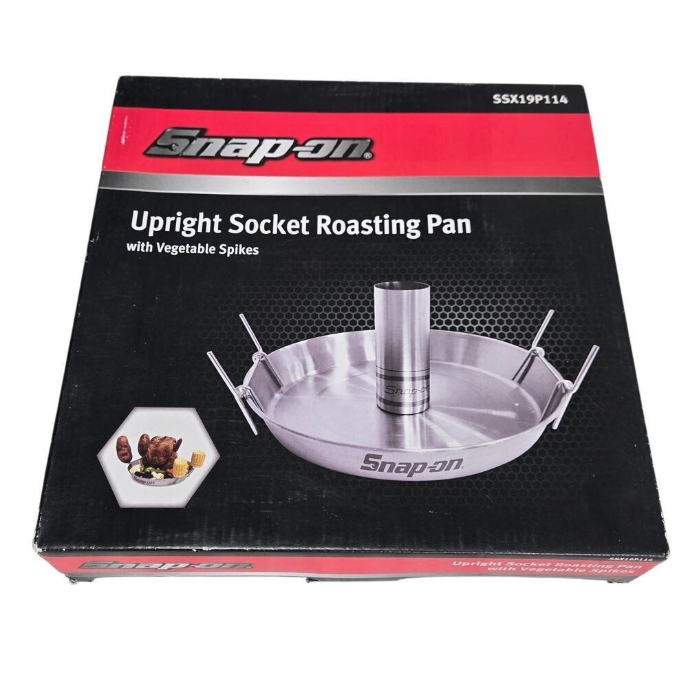 Snap On Tools Upright Socket Roasting Pan With Vegetable Spikes New Open Box